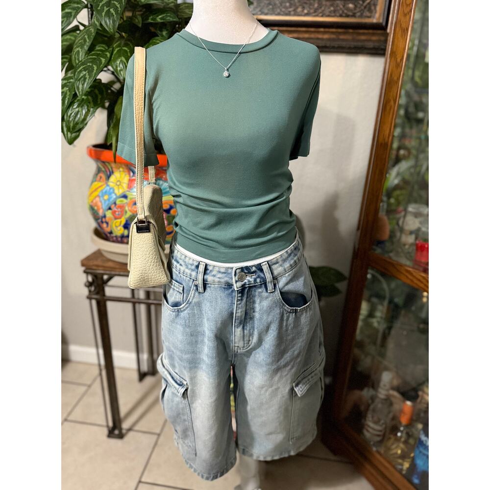 Y2k baggy rise cargo jorts